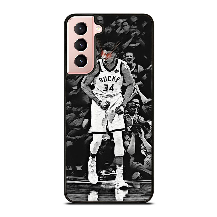 GIANNIS ANTETOKOUNMPO BASKETBALL BLACK Samsung Galaxy S21 Case Cover