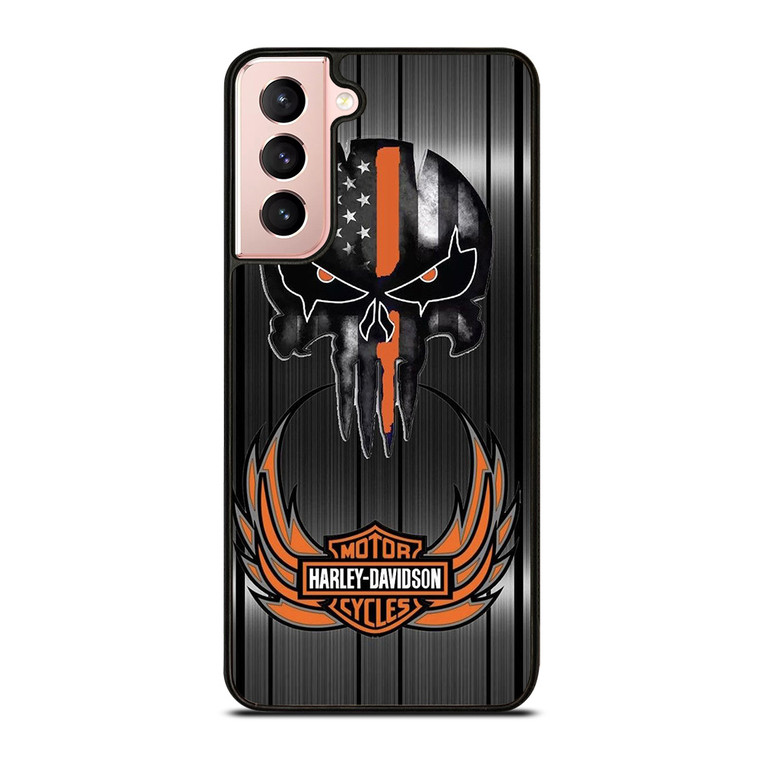 HARLEY DAVIDSON THE PUNISHER METAL Samsung Galaxy S21 Case Cover HARLEY DAVIDSON THE PUNISHER METAL Samsung Galaxy S21 Case Cover