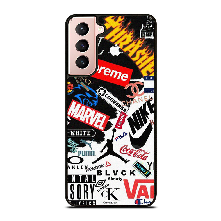 HYPE BEAST FASHION BRAND LOGO COLLAGE Samsung Galaxy S21 Case Cover