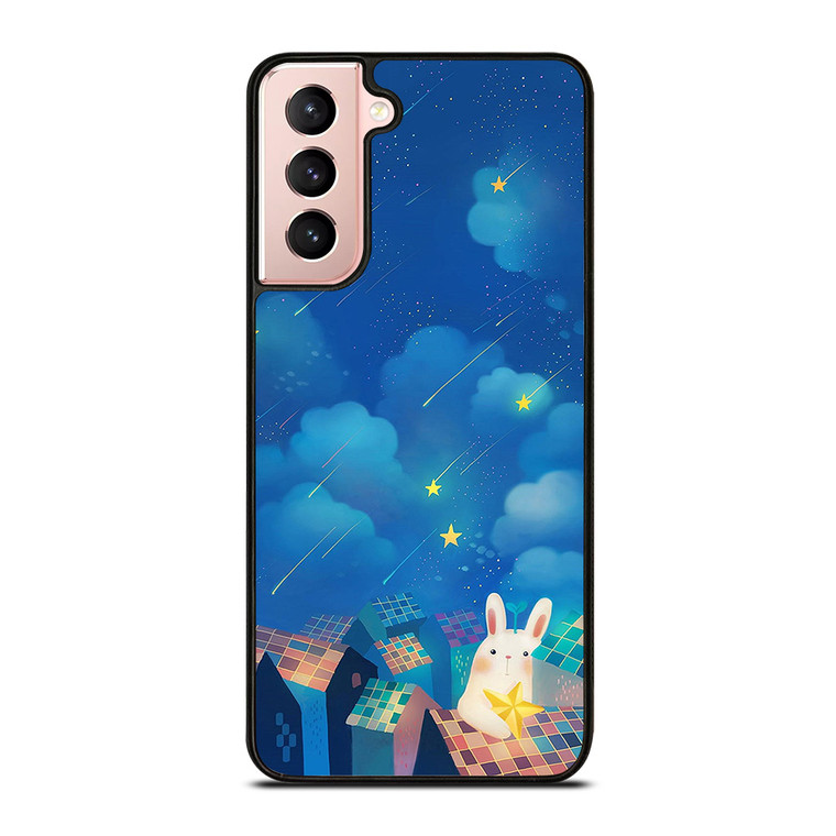 MOON BUNNY CUTE Samsung Galaxy S21 Case Cover