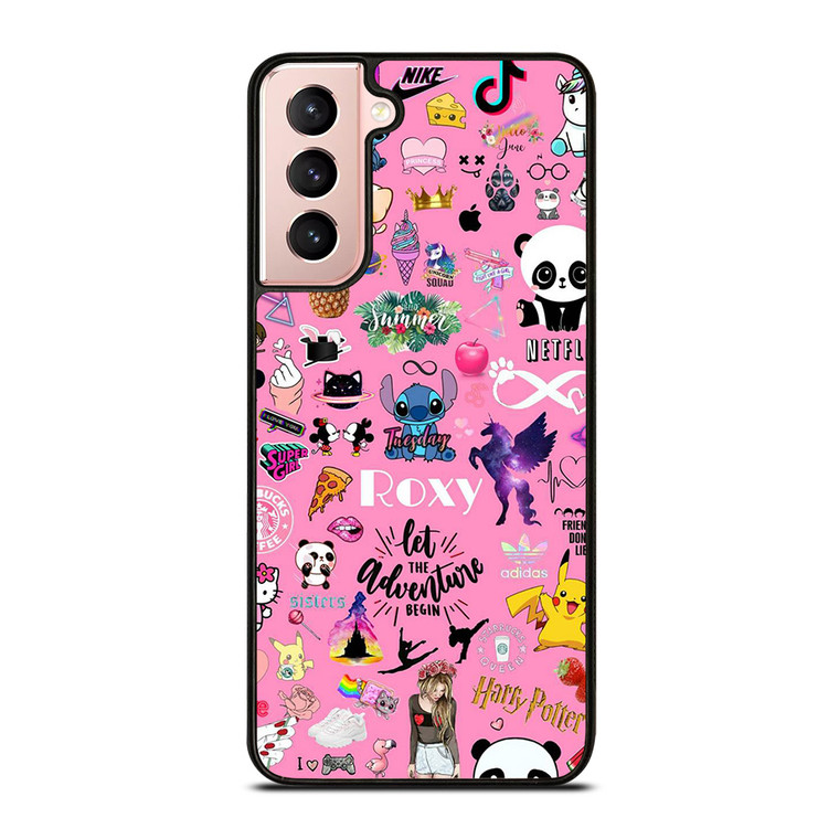 ROXY CARTOON PINK COLLAGE Samsung Galaxy S21 Case Cover ROXY CARTOON PINK COLLAGE Samsung Galaxy S21 Case Cover