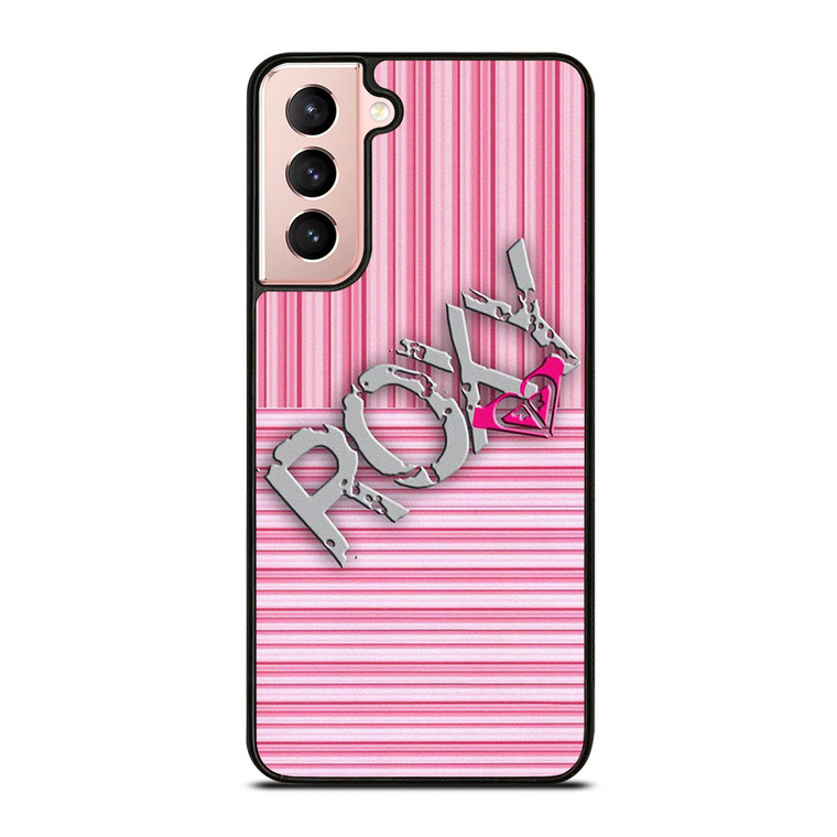 ROXY PINK STRIPE EMBLEM Samsung Galaxy S21 Case Cover