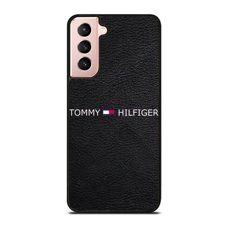 TOMMY HILFIGER LOGO LEATHER Samsung Galaxy S21 Case Cover