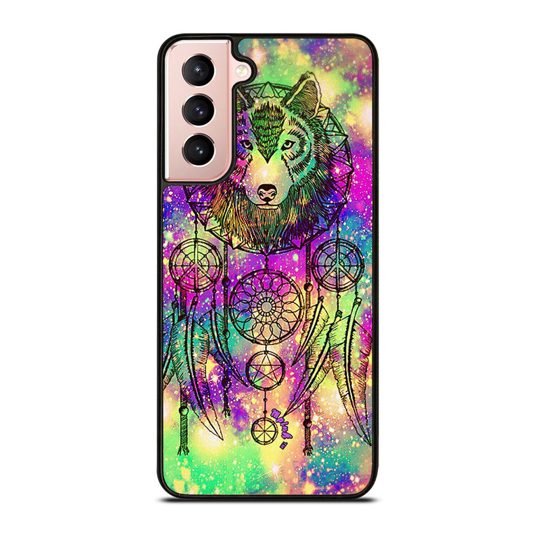 WHITE WOLF DREAMCATCHER TIE DIE Samsung Galaxy S21 Case Cover