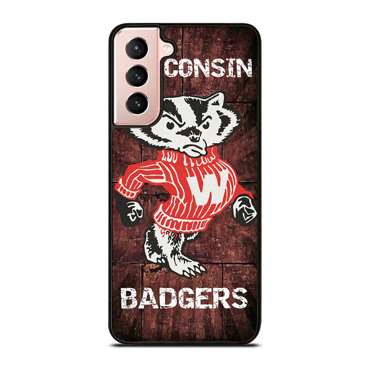 WISCONSIN BADGERS RUSTY SYMBOL Samsung Galaxy S21 Case Cover