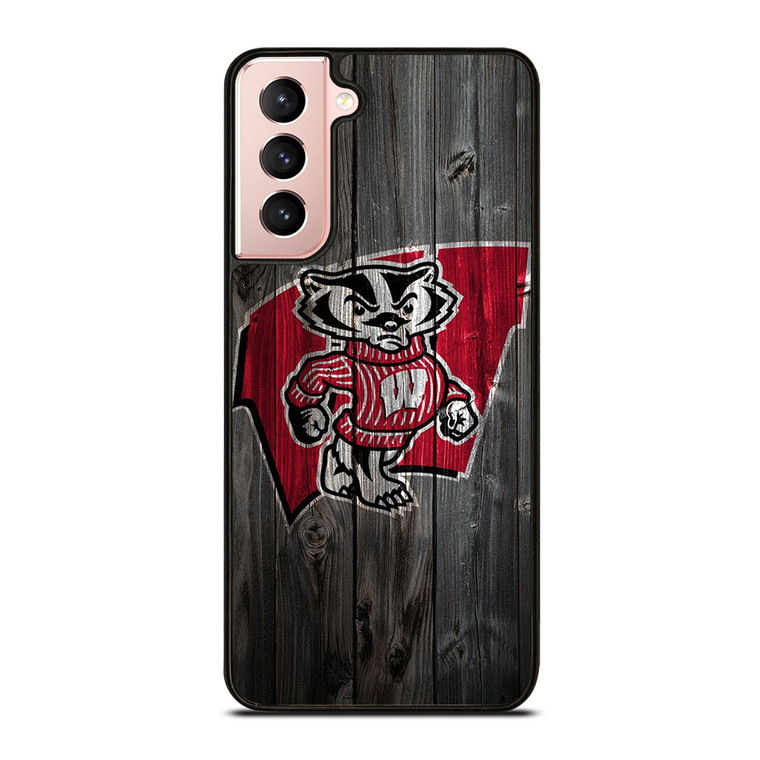 WISCONSIN BADGERS WOOD LOGO Samsung Galaxy S21 Case Cover