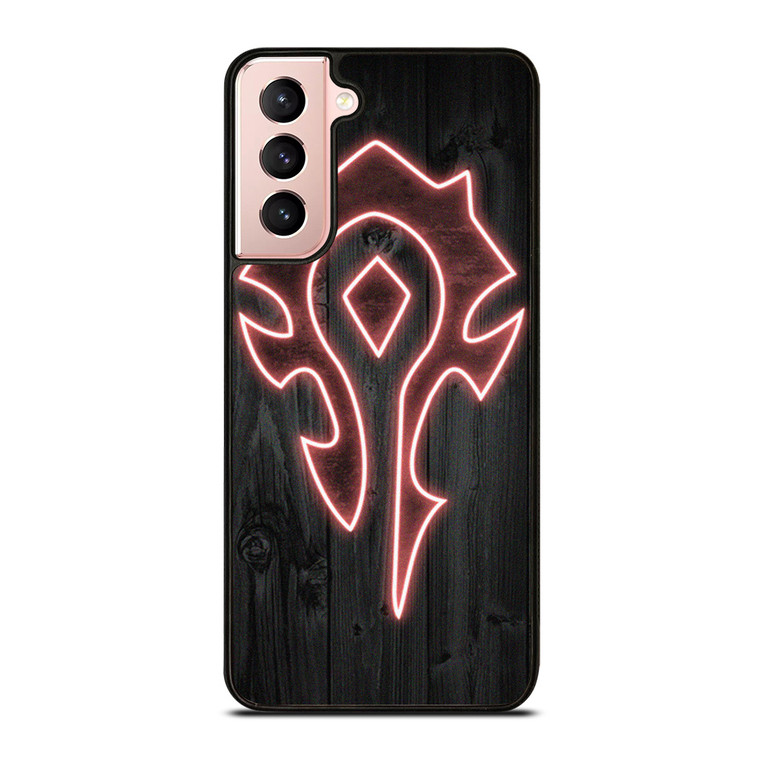 WORLD OF WARCRAFT HORDE WOOD LOGO Samsung Galaxy S21 Case Cover