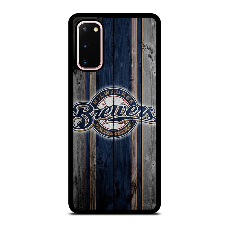 MILWAUKEE BREWERS BASEBALL WOODEN LOGO Samsung Galaxy S20 Case Cover