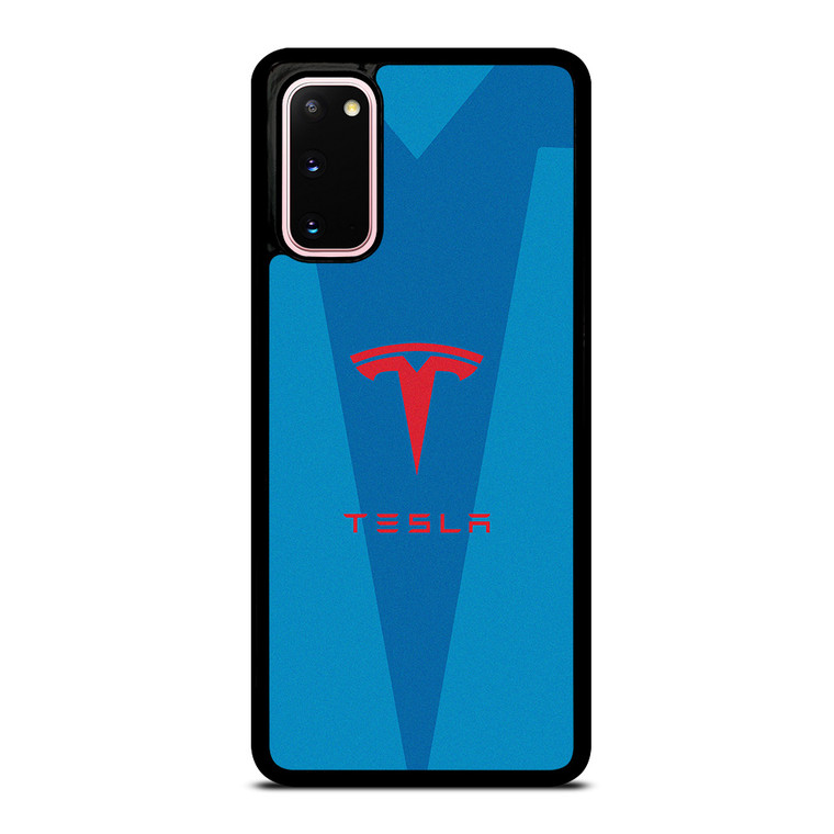 TESLA BLUE LOGO Samsung Galaxy S20 Case Cover