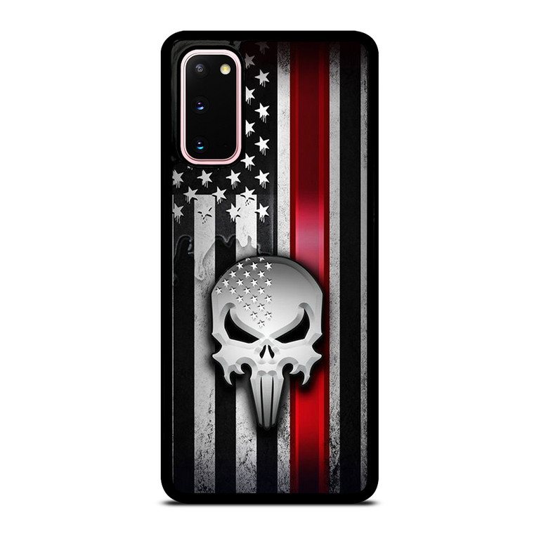 THE PUNISHER AMERICAN FLAG METAL Samsung Galaxy S20 Case Cover