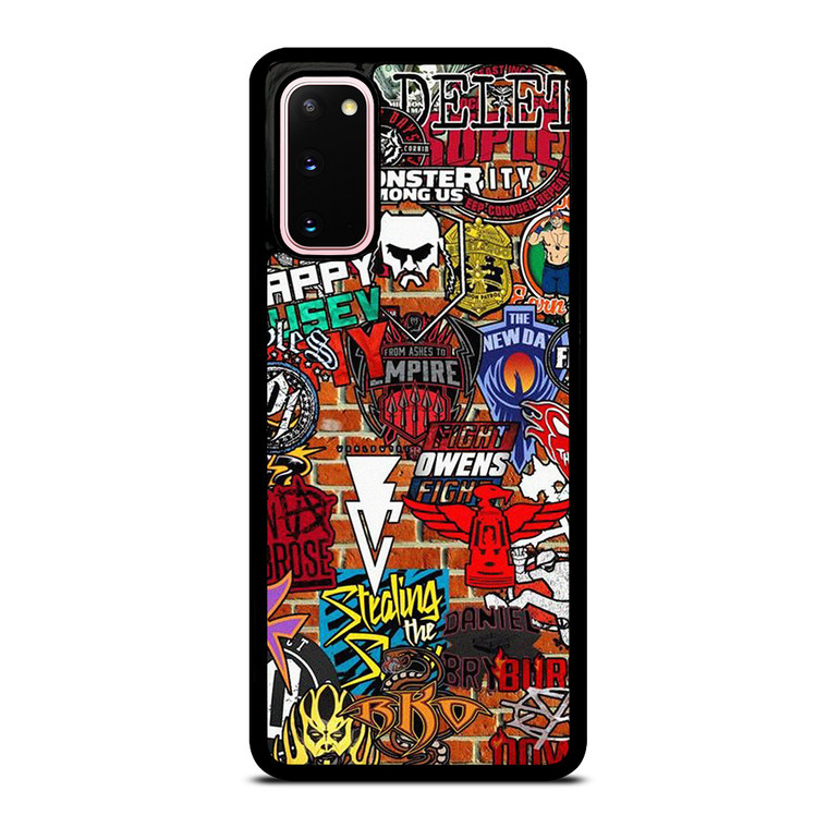 WWE WRESTLING SHIELD SYMBOL COLLAGE Samsung Galaxy S20 Case Cover