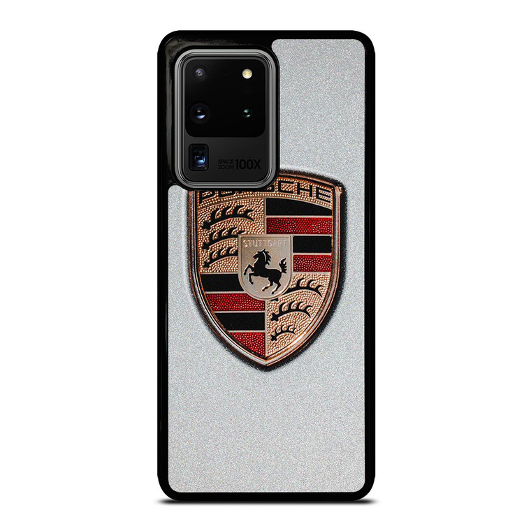 PORSCHE SILVER METAL EMBLEM Samsung Galaxy S20 Ultra Case Cover