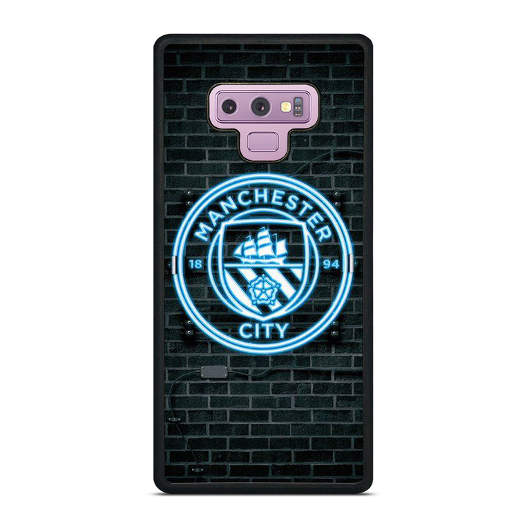 MANCHESTER CITY FC NEON LOGO  Samsung Galaxy Note 9 Case Cover MANCHESTER CITY FC NEON LOGO  Samsung Galaxy Note 9 Case Cover