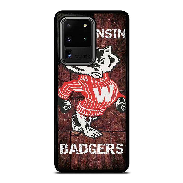 WISCONSIN BADGERS RUSTY SYMBOL Samsung Galaxy S20 Ultra Case Cover