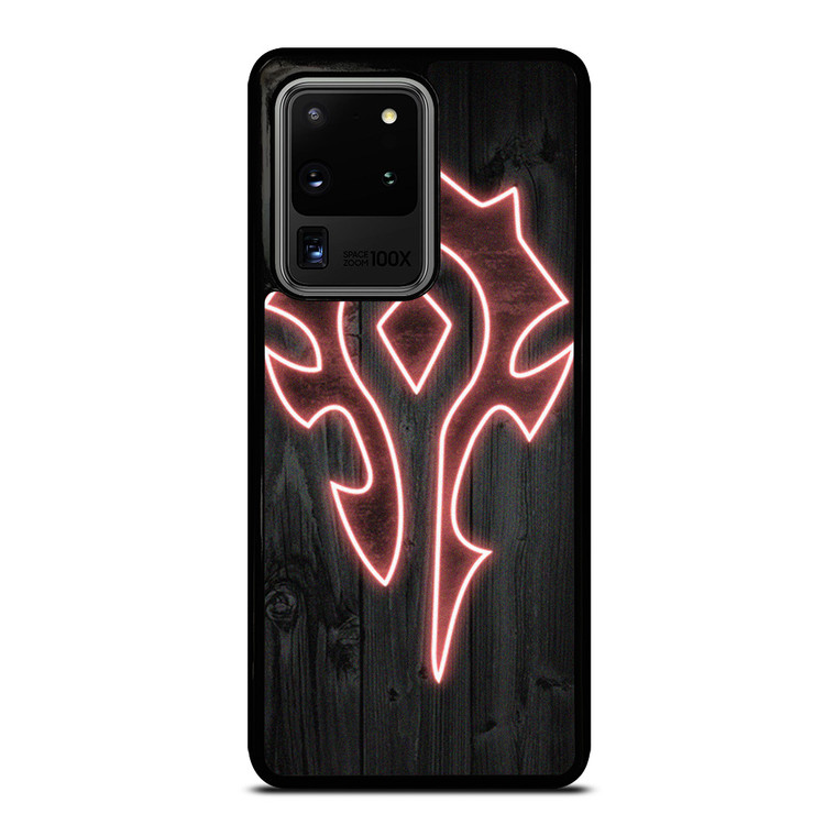 WORLD OF WARCRAFT HORDE WOOD LOGO Samsung Galaxy S20 Ultra Case Cover