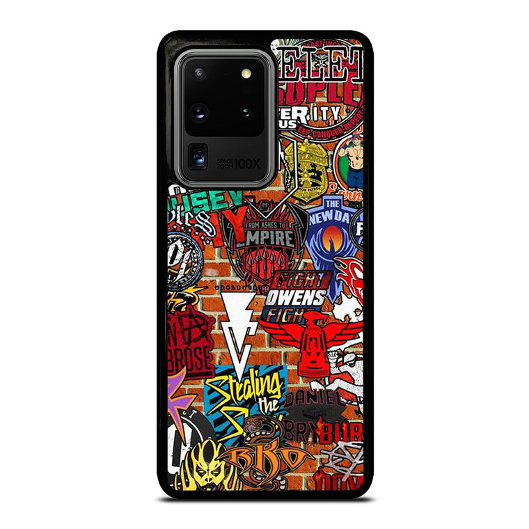 WWE WRESTLING SHIELD SYMBOL COLLAGE Samsung Galaxy S20 Ultra Case Cover