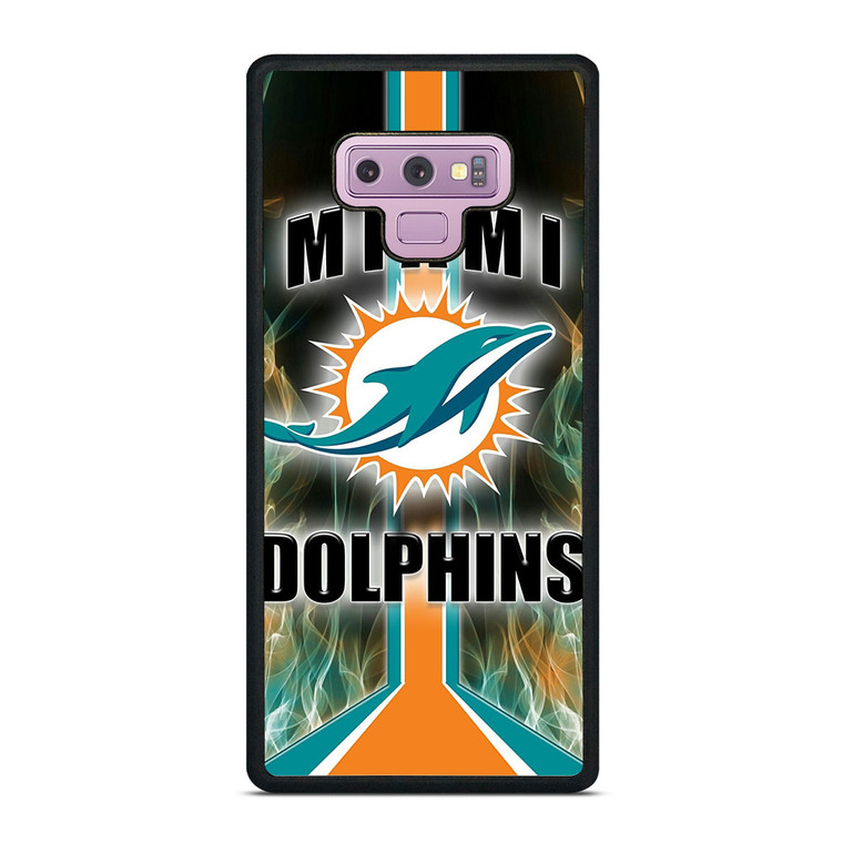 MIAMI DOLPHINS STRIPE NFL LOGO  Samsung Galaxy Note 9 Case Cover