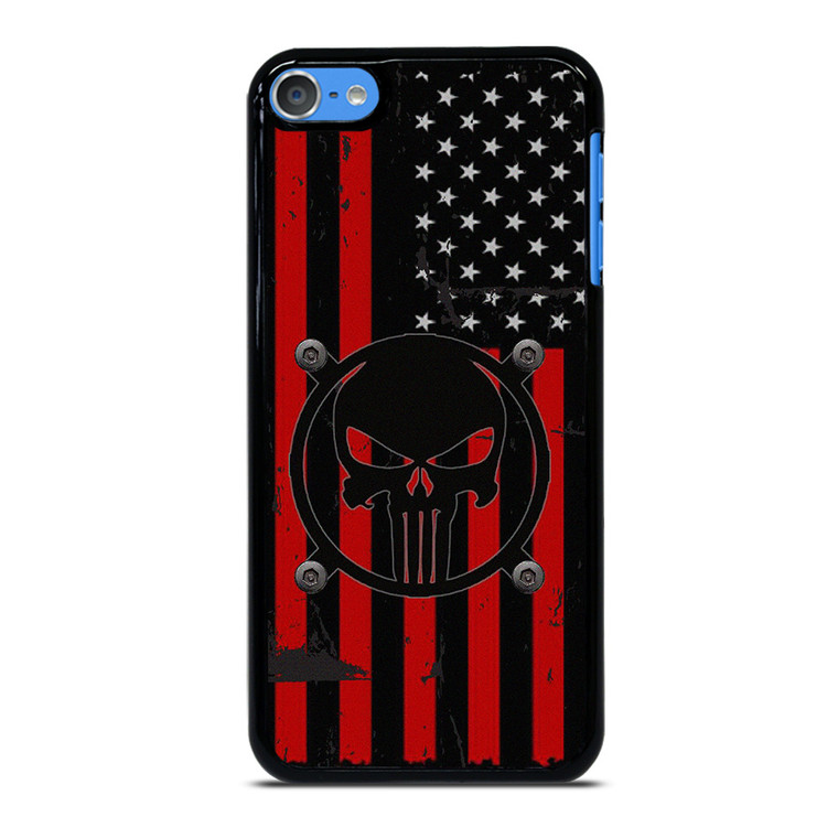PUNISHER RED BLACK AMERICAN FLAG iPod 7 Case Cover