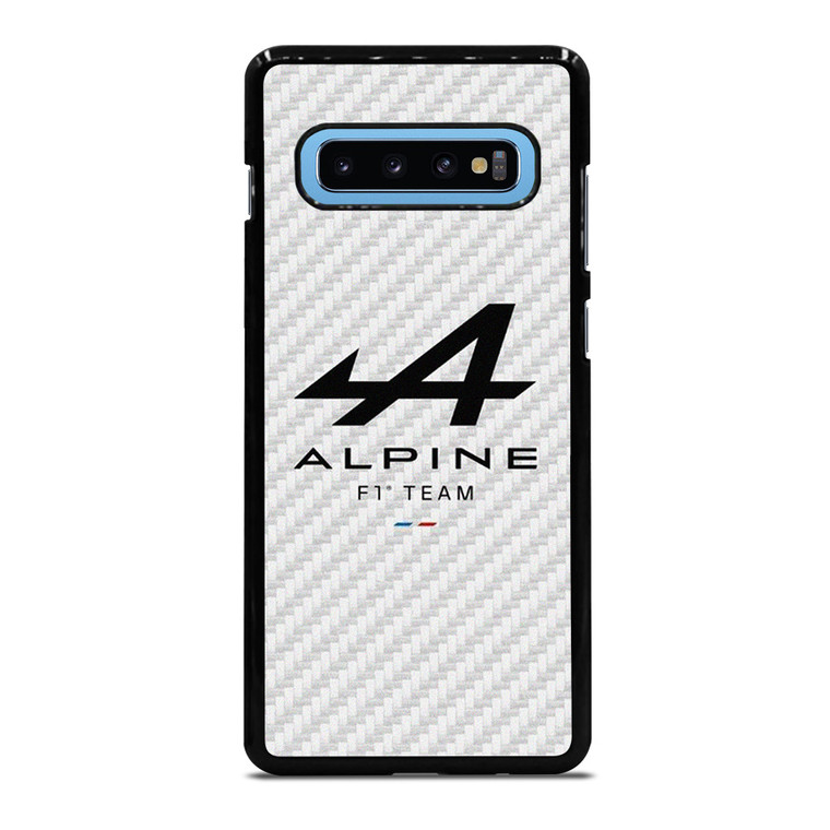 ALPINE F1 TEAM FORMULA ONE WHITE CARBON Samsung Galaxy S10 Plus Case Cover