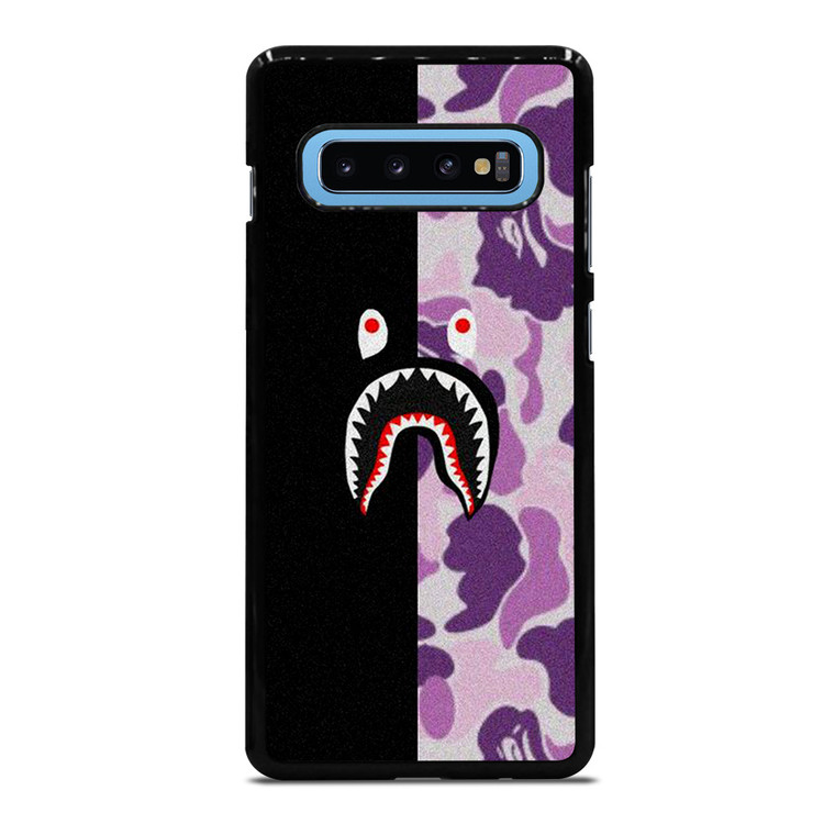BAPE SHARK BLACK PURPLE CAMO Samsung Galaxy S10 Plus Case Cover