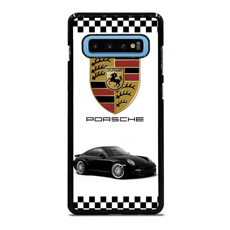 PORSCHE 911 CHECKERED EMBLEM Samsung Galaxy S10 Plus Case Cover