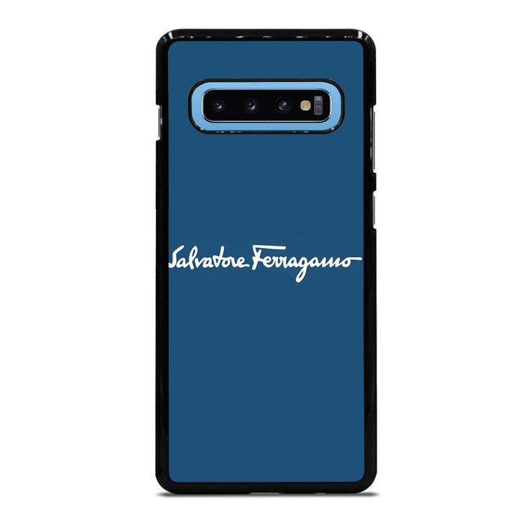 SALVATORE FERRAGAMO BLUE LOGO Samsung Galaxy S10 Plus Case Cover