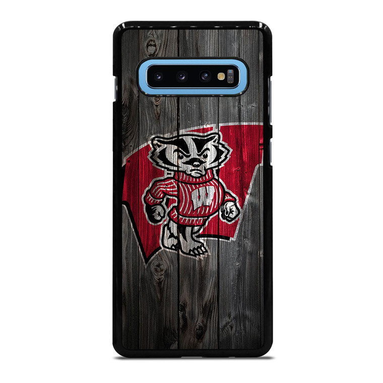 WISCONSIN BADGERS WOOD LOGO Samsung Galaxy S10 Plus Case Cover