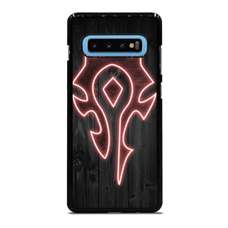 WORLD OF WARCRAFT HORDE WOOD LOGO Samsung Galaxy S10 Plus Case Cover