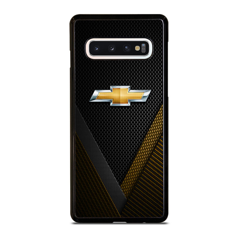 CHEROLET YELLOW CARBON EMBLEM Samsung Galaxy S10 Case Cover