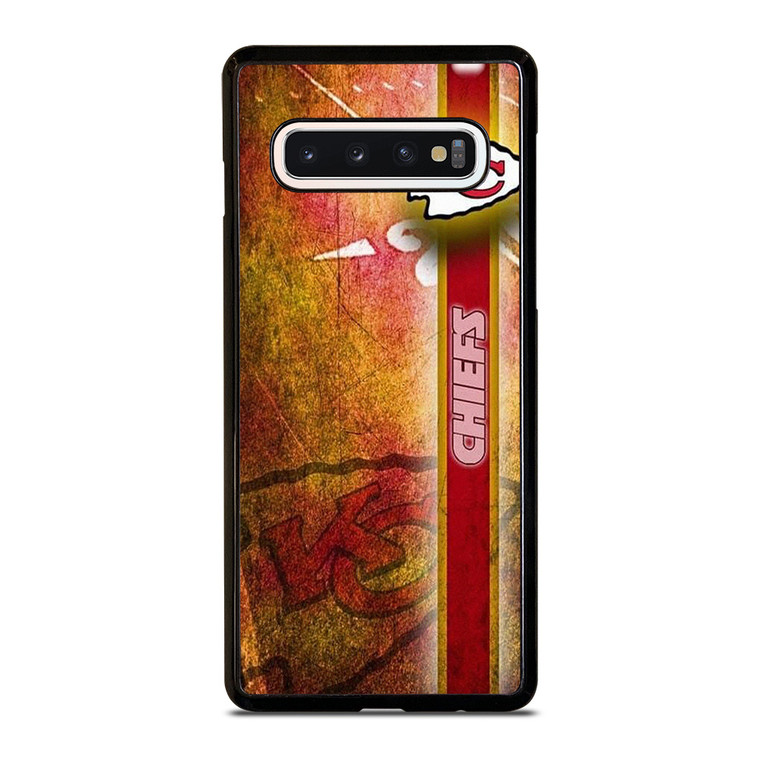 KANSAS CITY CHIEFS NFL GRUNGE LOGO Samsung Galaxy S10 Case Cover