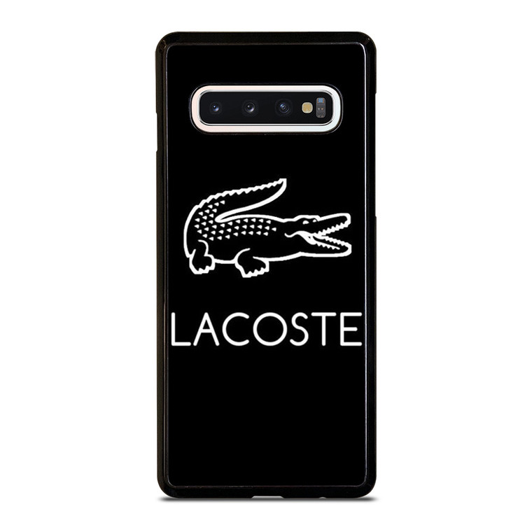 LACOSTE BLACK LINE ART LOGO Samsung Galaxy S10 Case Cover LACOSTE BLACK LINE ART LOGO Samsung Galaxy S10 Case Cover