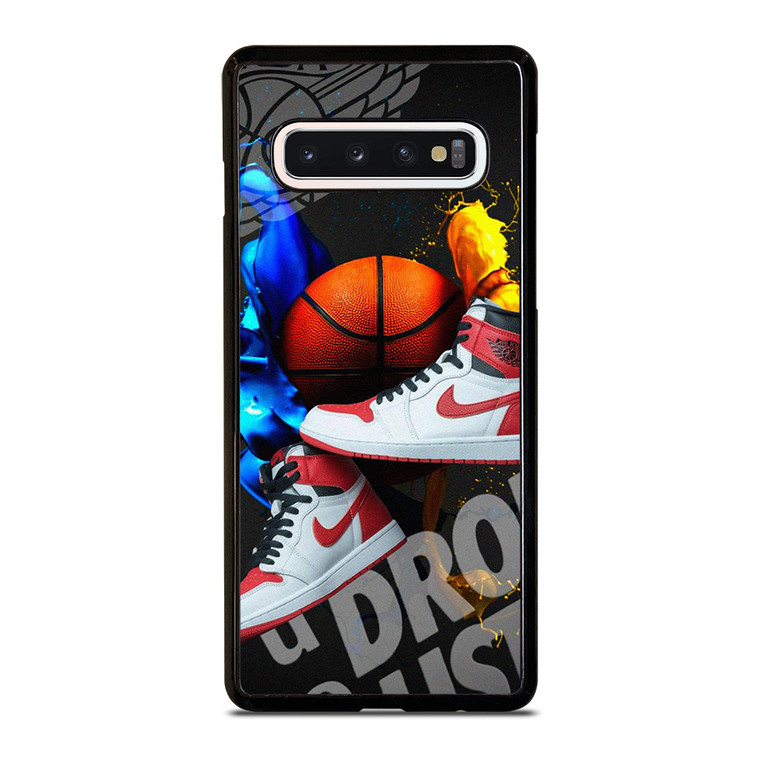 NIKE AIR JORDAN SPLASHED SNEAKERS Samsung Galaxy S10 Case Cover NIKE AIR JORDAN SPLASHED SNEAKERS Samsung Galaxy S10 Case Cover