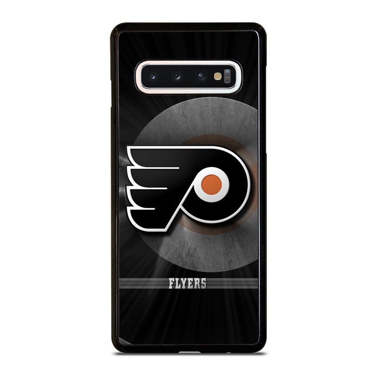 PHILADELPHIA FLYERS METAL EMBLEM Samsung Galaxy S10 Case Cover