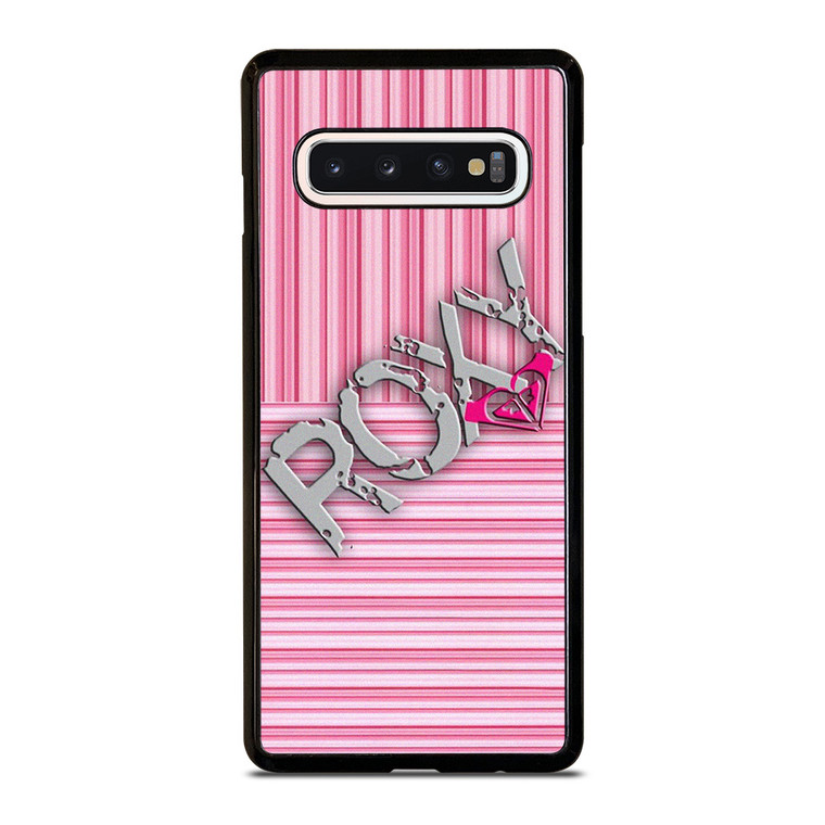 ROXY PINK STRIPE EMBLEM Samsung Galaxy S10 Case Cover