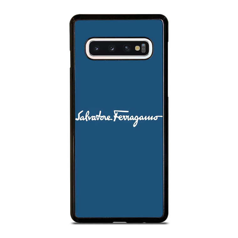 SALVATORE FERRAGAMO BLUE LOGO Samsung Galaxy S10 Case Cover SALVATORE FERRAGAMO BLUE LOGO Samsung Galaxy S10 Case Cover
