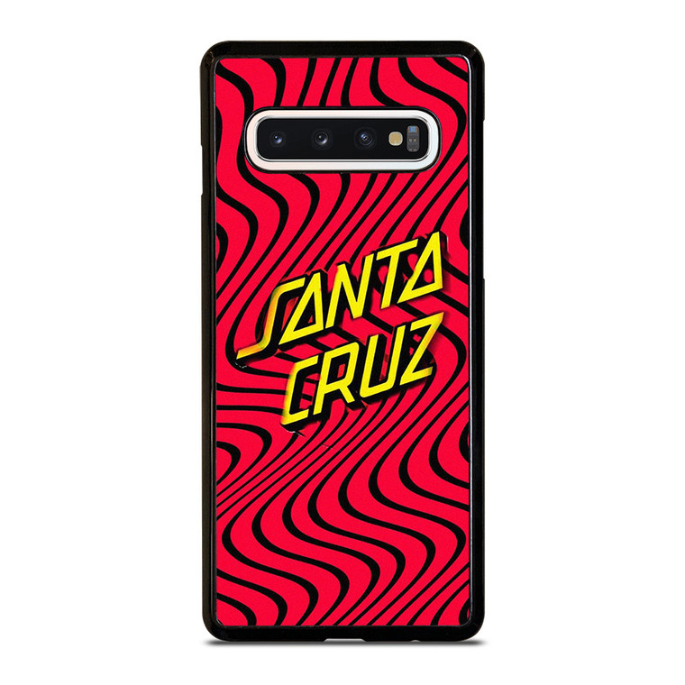 SANTA CRUZ SKATEBOARD WAVY RED Samsung Galaxy S10 Case Cover