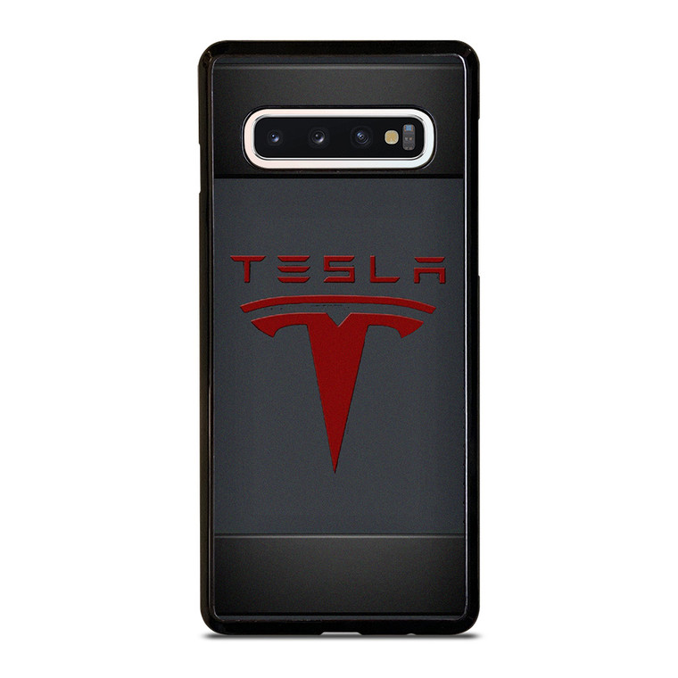 TESLA METAL CARBON LOGO Samsung Galaxy S10 Case Cover TESLA METAL CARBON LOGO Samsung Galaxy S10 Case Cover