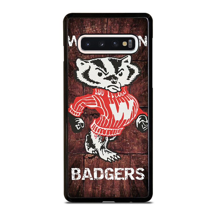 WISCONSIN BADGERS RUSTY SYMBOL Samsung Galaxy S10 Case Cover