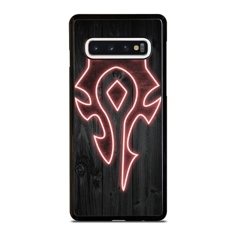 WORLD OF WARCRAFT HORDE WOOD LOGO Samsung Galaxy S10 Case Cover