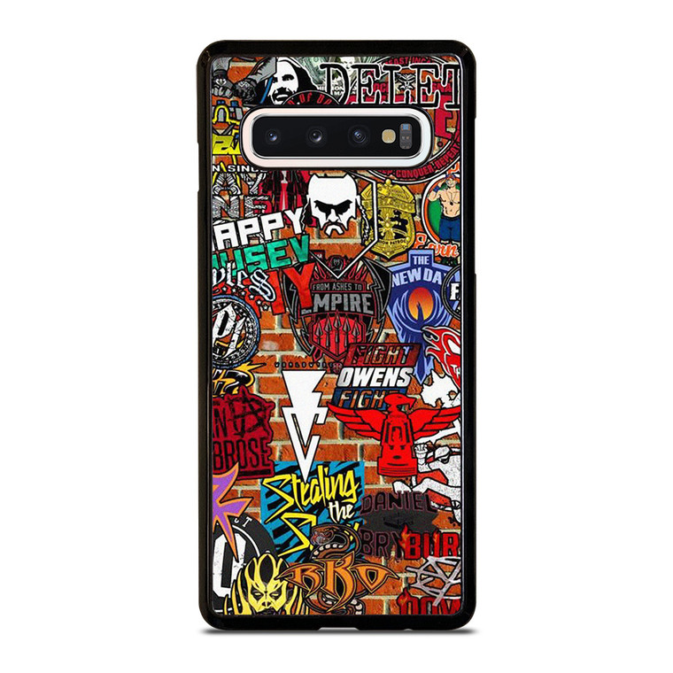 WWE WRESTLING SHIELD SYMBOL COLLAGE Samsung Galaxy S10 Case Cover