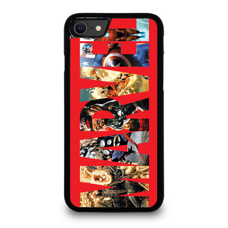ALL MARVEL SUPERHERO LOGO iPhone SE 2020 Case Cover