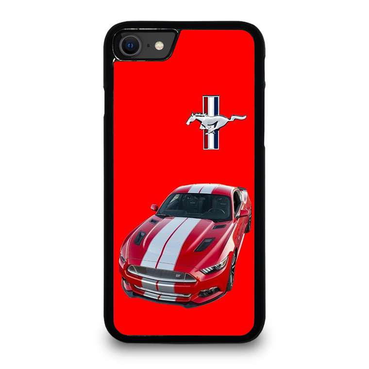 FORD MUSTANG RED CAR EMBLEM iPhone SE 2020 Case Cover