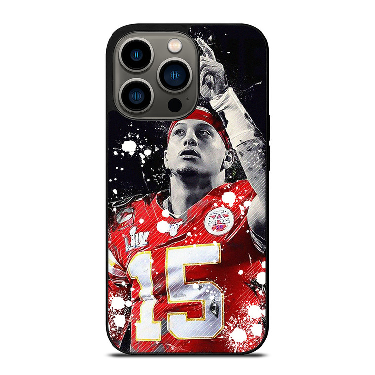 PATRICK MAHOMES KANSAS CITY CHIEF ART iPhone 13 Pro Case Cover