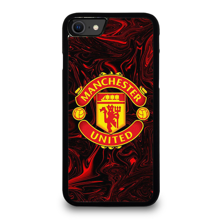 MANCHESTER UNITED RED MARBLE LOGO iPhone SE 2020 Case Cover