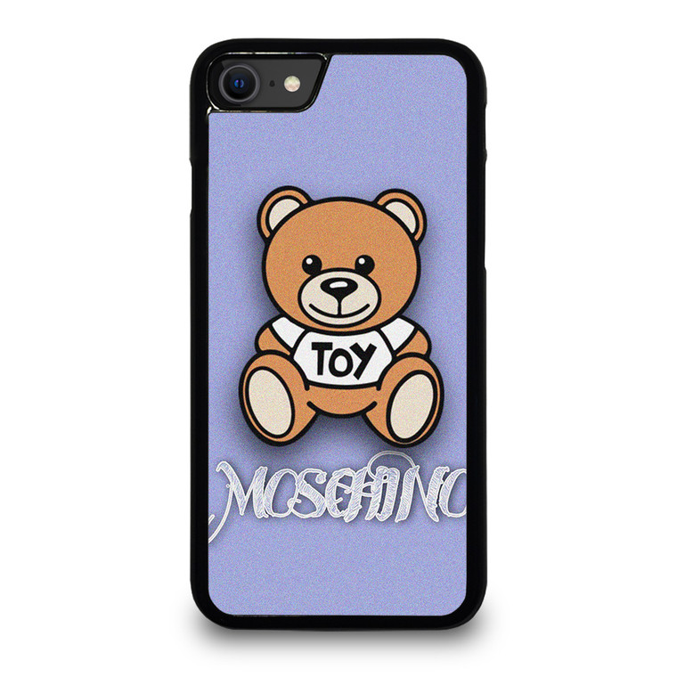 MOSCHINO TOY LOGO PURPLE iPhone SE 2020 Case Cover