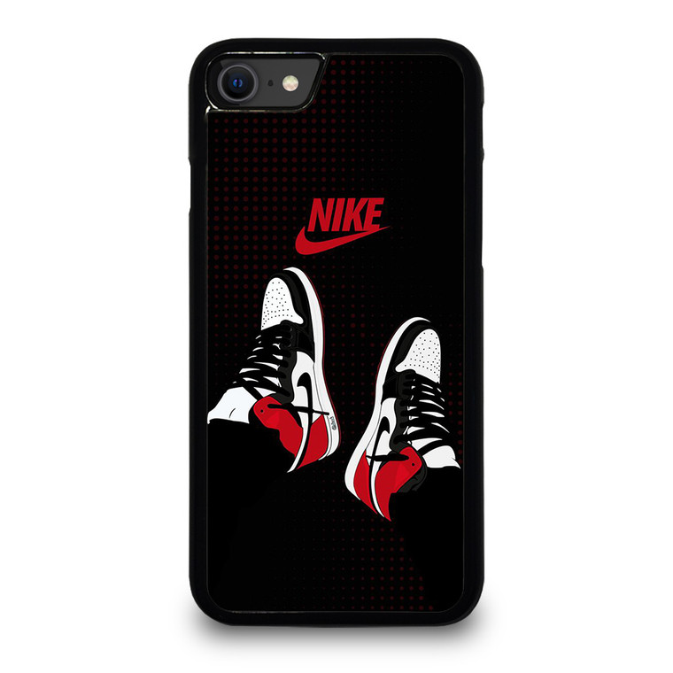 NIKE AIR JORDAN RETRO 1 RED iPhone SE 2020 Case Cover