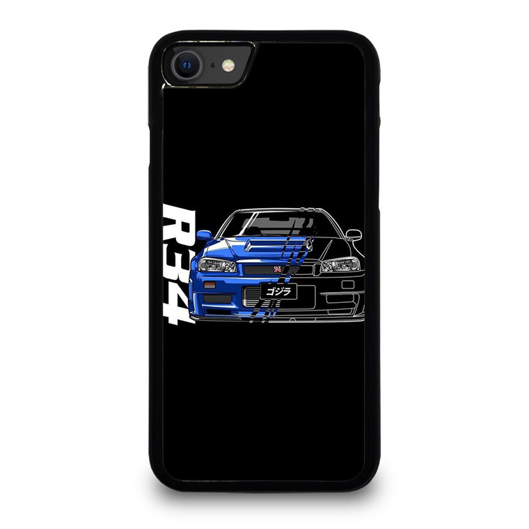 NISSAN GTR R34 ILLUSTRATION iPhone SE 2020 Case Cover