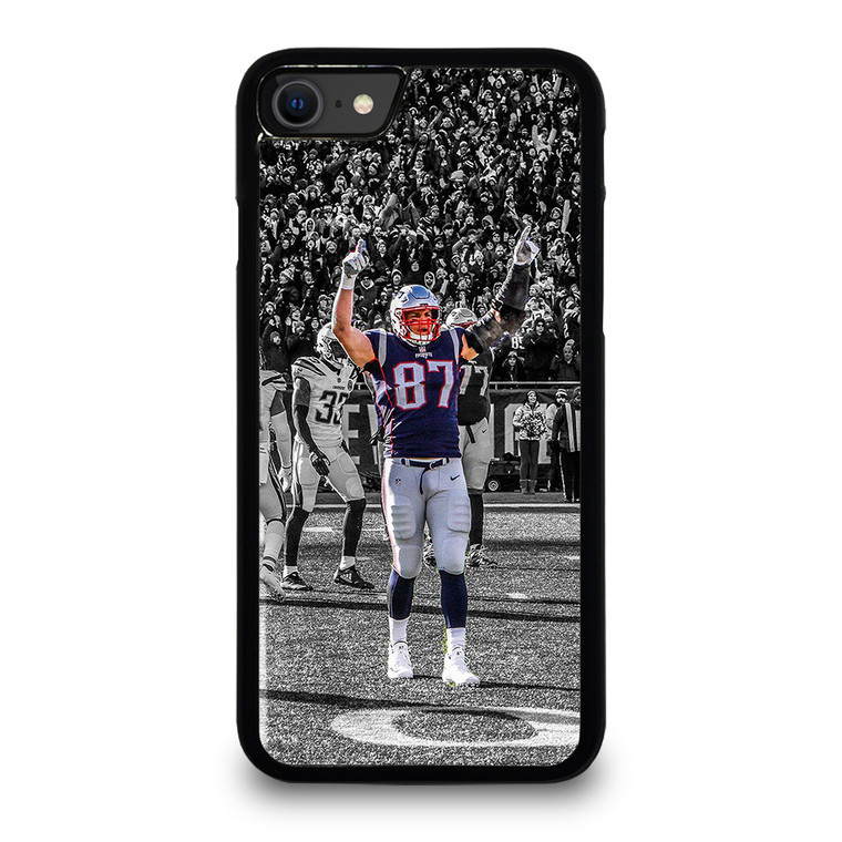 ROB GRONKOWSKI NEW ENGLAND PATRIOTS BLACK WHITE iPhone SE 2020 Case Cover