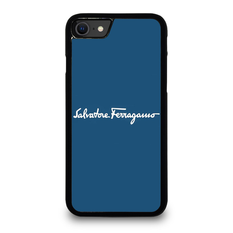 SALVATORE FERRAGAMO BLUE LOGO iPhone SE 2020 Case Cover
