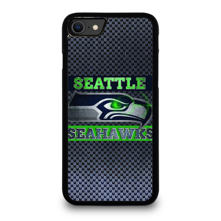 SEATTLE SEAHAWKS FOOTBALL METAL LOGO iPhone SE 2020 Case Cover